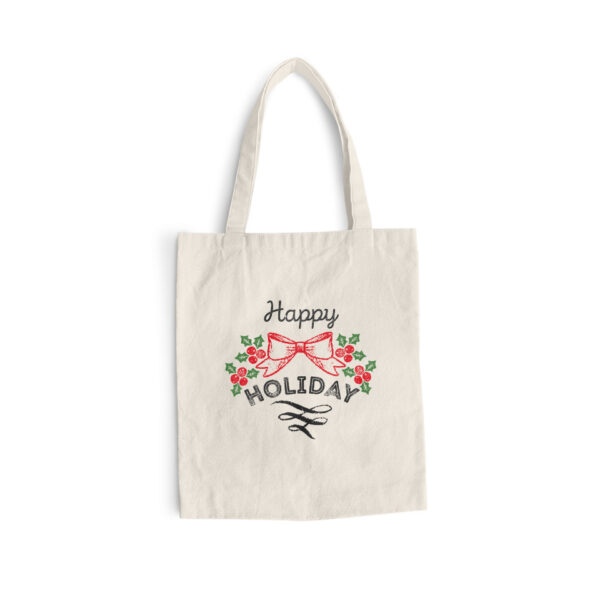 Τσάντα Υφασμάτινη “Happy Holiday”, 100% Λινό, 48 x 32 cm