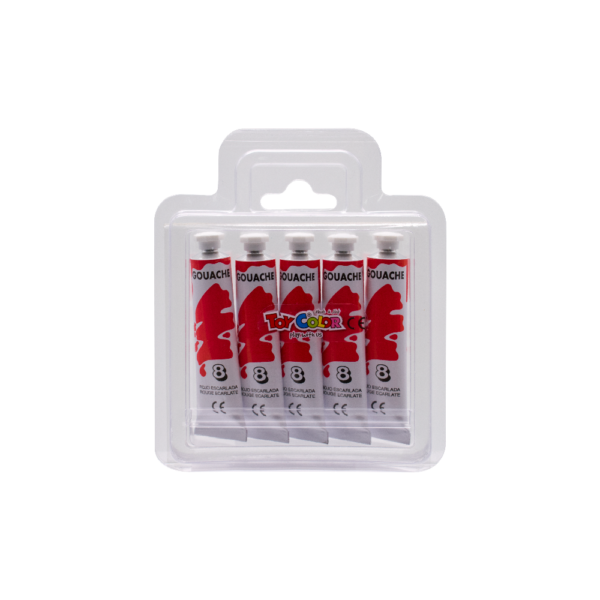 TOY COLOR ΤΕΜΠΕΡΑ SUPERWASHABLE 12ml PRIMARY SCARLET ΚΟΚΚΙΝΗ 5 ΤEMAXIA