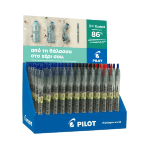 PILOT ΣΤΥΛΟ BEGREEN B2P ECOBALL 1.0mm ΑΣΣΟΡΤΙ ΒΙΤΡΙΝΑ 60 TEMAXIA