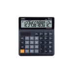 DELI ΑΡΙΘΜΟΜΗΧΑΝΗ ΑΠΟΦΟΡΟΛΟΓΗΣΗΣ 12 ΨΗΦΙΩΝ 13.9x13.1x3cm SMART ΜΑΥΡΗ