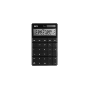 DELI ΑΡΙΘΜΟΜΗΧΑΝΗ 12ΨΗΦΙΩΝ 16.5x10.3x1.5cm TOUCH ΜΑΥΡΗ