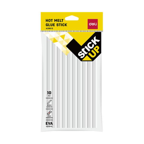 DELI ΚΟΛΛΑ ΣΙΛΙΚΟΝΗΣ Φ11x200mm 10 ΤΕΜΑΧΙΑ STICK UP ΔΙΑΦΑΝΗ
