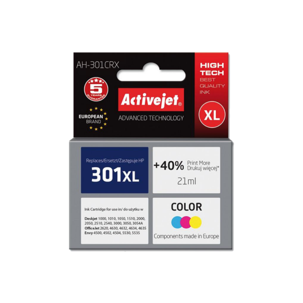 ACTIVE JET  INK ΣΥΜΒΑΤΟ  ΜΕ HP AH-301CRX #301XL TRICOLOR 21ml (Α) #CH564EE