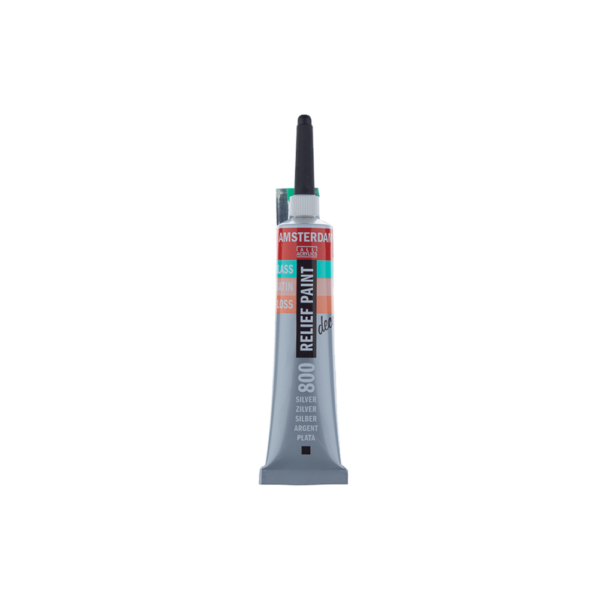 ROYAL TALENS ΠΕΡΙΓΡΑΜΜΑ ΓΥΑΛΙΟΥ 20ml AMSTERDAM DECO RELIEF SILVER 4 ΤΕΜΑΧΙΑ