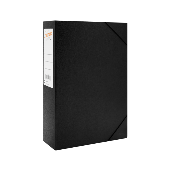 LEIZER ΚΟΥΤΙ ΜΕ ΛΑΣΤΙΧΟ FIBER 25x35x8cm ΜΑΥΡΟ
