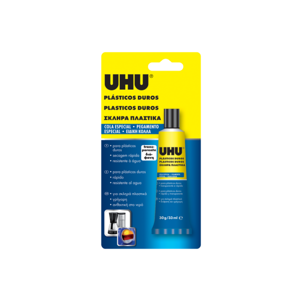 UHU ΚΟΛΛΑ ΠΛΑΣΤΙΚΩΝ 33ml 6 ΤΕΜΑΧΙΑ