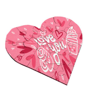 ΠΑΖΛ ΚΑΡΔΙΑ Valentine 25 ΞΥΛΙΝΟ 23 ΚΟΜΜΆΤΙΑ 17Χ17