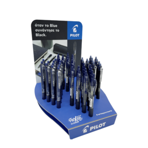 PILOT ΒΙΤΡΙΝΑ ΓΕΜΑΤΗ ΣΤΥΛΟ FRIXION & G-2 BLUE BLACK 48 ΤΕΜΑΧΙΑ