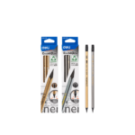 DELI ΜΟΛΥΒΙ ΤΡΙΓΩΝΟ ΜΕ ΓΟΜΑ HB WOOD-FREE BLISTER ENOVATION ΧΡΥΣΟ/ΑΣΗΜΙ 12 ΤΕΜΑΧΙΑ