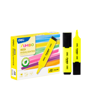 DELI ΜΑΡΚΑΔΟΡΟΣ ΥΠΟΓΡΑΜΜΙΣΗΣ ΠΛΑΚΕ 1-5mm JUMBO ΚΙΤΡΙΝΟ 12 ΤΕΜΑΧΙΑ