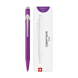 CARAN D'ACHE ΣΤΥΛΟ BALLPOINT ΜΕΤΑΛΛΙΚΟ ΜΠΛΕ ΜΕΛΑΝΙ ΣΕ ΜΕΤΑΛΛΙΚΟ ΚΟΥΤΙ 849 COLORMAT-X ΒΙΟΛΕΤΙ