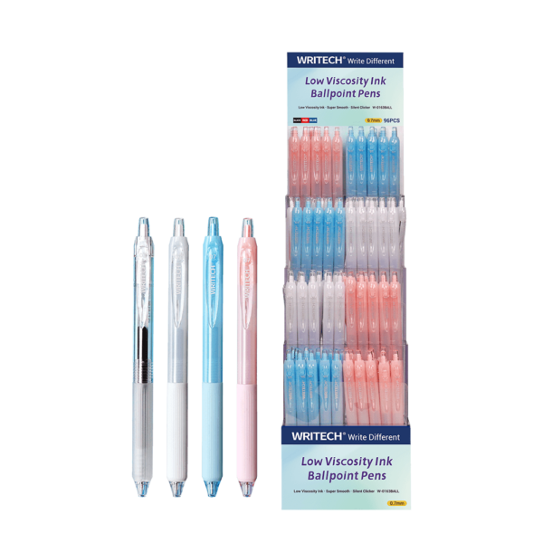 WRITECH ΒΙΤΡΙΝΑ ΓΕΜΑΤΗ ΣΤΥΛΟ BALLPOINTP ΚΟΥΜΠΙ ΜΠΛΕ ΜΕΛΑΝΙ 0.7mm LOW VISCOSITY 96 ΤΕΜΑΧΙΑ