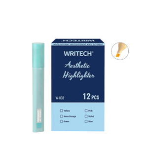 WRITECH ΜΑΡΚΑΔΟΡΟΣ ΥΠΟΓΡΑΜΜΙΣΗΣ ΠΛΑΚΕ 1-5.5mm AESTHETIC PASTEL ΤΥΡΚΟΥΑΖ 12 ΤΕΜΑΧΙΑ