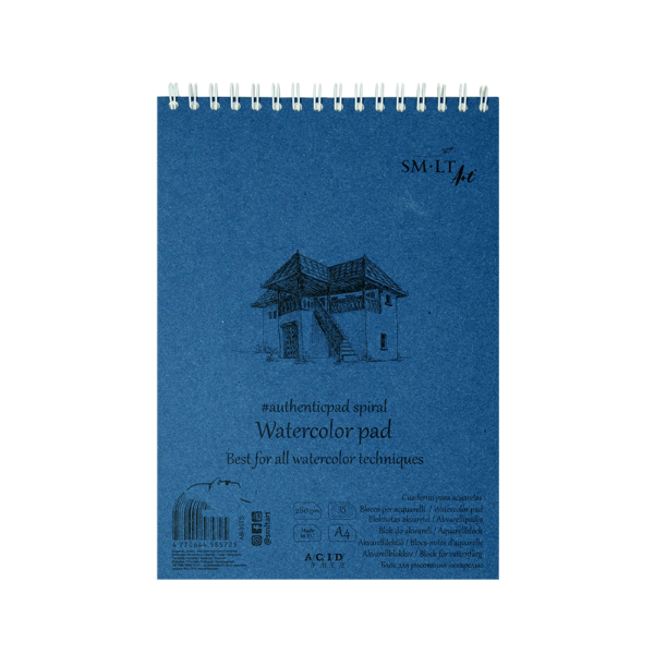 SMLT ART ΜΠΛΟΚ ΑΚΟΥΑΡΕΛΑΣ ΣΠΙΡΑΛ 35 ΦΥΛΛΑ Α4 280gsm