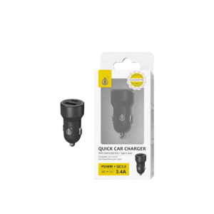 MTK ΦΟΡΤΙΣΤΗΣ ΑΥΤΟΚΙΝΗΤΟΥ 3.4Α/40W 1USB/1TYPE C ΜΑΥΡΟΣ