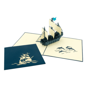ORIGAMO ΚΑΡΤΑ ΕΥΧΕΤΗΡΙΑ ΑΝΑΔΥΟΜΕΝΗ ΓΑΛΕΡΑ 18.5x14cm KIRIGAMI