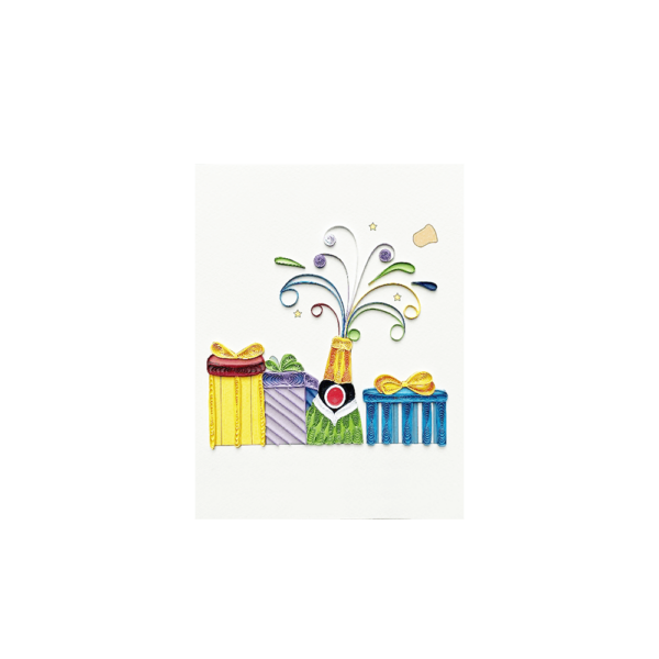 ORIGAMO ΚΑΡΤΑ ΕΥΧΕΤΗΡΙΑ QUILLING ΣΑΜΠΑΝΙΑ 18.5x14cm FILIGRANA