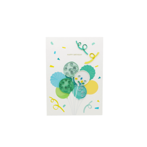 ORIGAMO ΚΑΡΤΑ ΕΥΧΕΤΗΡΙΑ QUILLING ΜΠΑΛΟΝΙΑ ΓΕΝΕΘΛΙΩΝ ΠΡΑΣΙΝΑ 18.5x14cm FILIGRANA