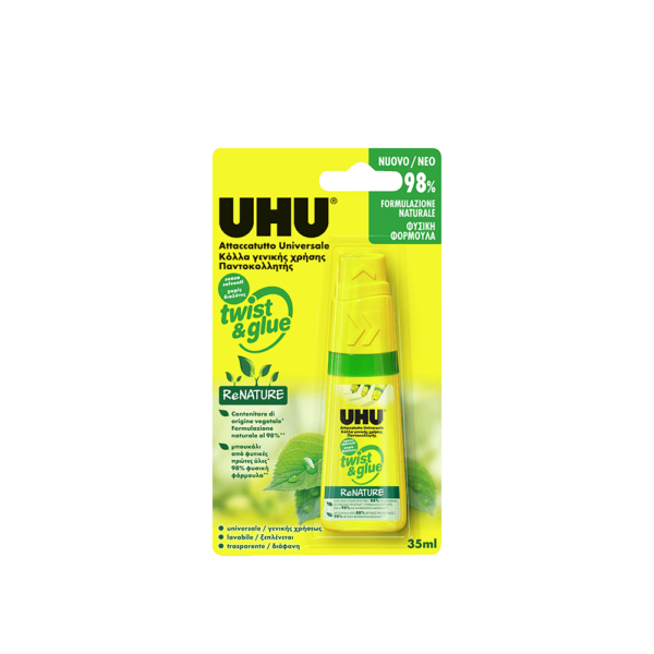 UHU ΚΟΛΛΑ ΡΕΥΣΤΗ BLISTER 35ml TWIST & GLUE RENATURE