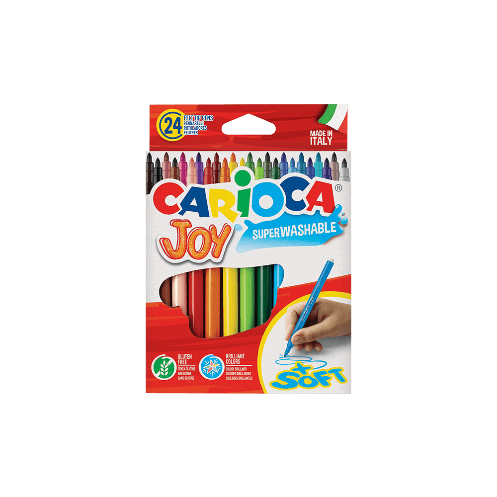 CARIOCA ΜΑΡΚΑΔΟΡΟΙ SUPERWASHABLE 24 ΧΡΩΜΑΤΑ JOY 6 ΤΕΜΑΧΙΑ