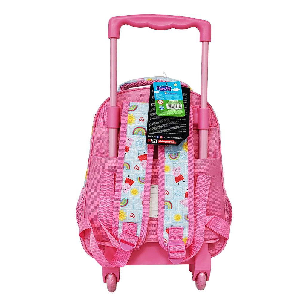Σχολική Τσάντα Τρόλεϊ Νηπίου Peppa Pig Must Team 2 Θήκες - Image 2