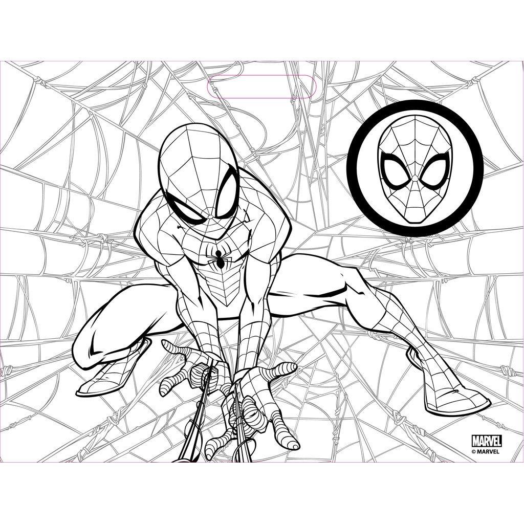 Μπλοκ Χρωματισμού Spiderman με 40 Σελ. Χρωματισμού, Αυτοκόλλητα και Κηρομπογιές - Image 5
