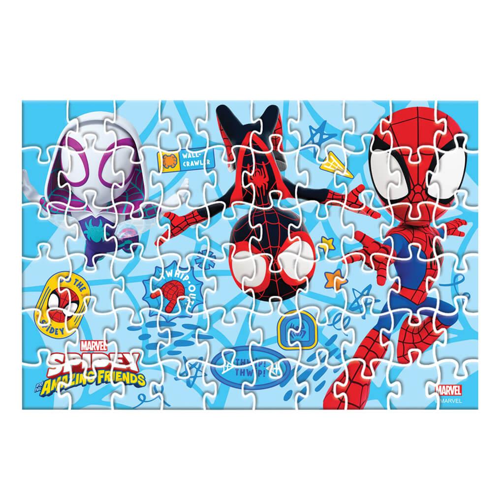 Παζλ Spidey And His Amazing Friends Luna Toys 60τμχ. 2 σε 1 σε μεταλλική Μπάλα 35,5x24εκ. - Image 3