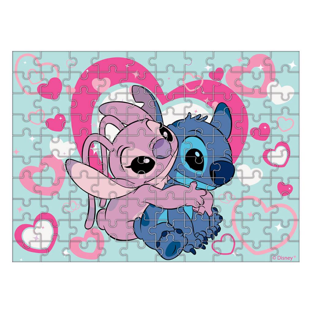 Παζλ Χρωματισμού 2 όψεων Disney Stitch Luna Toys Glow In The Dark 100Τεμ 48x34εκ. - Image 2
