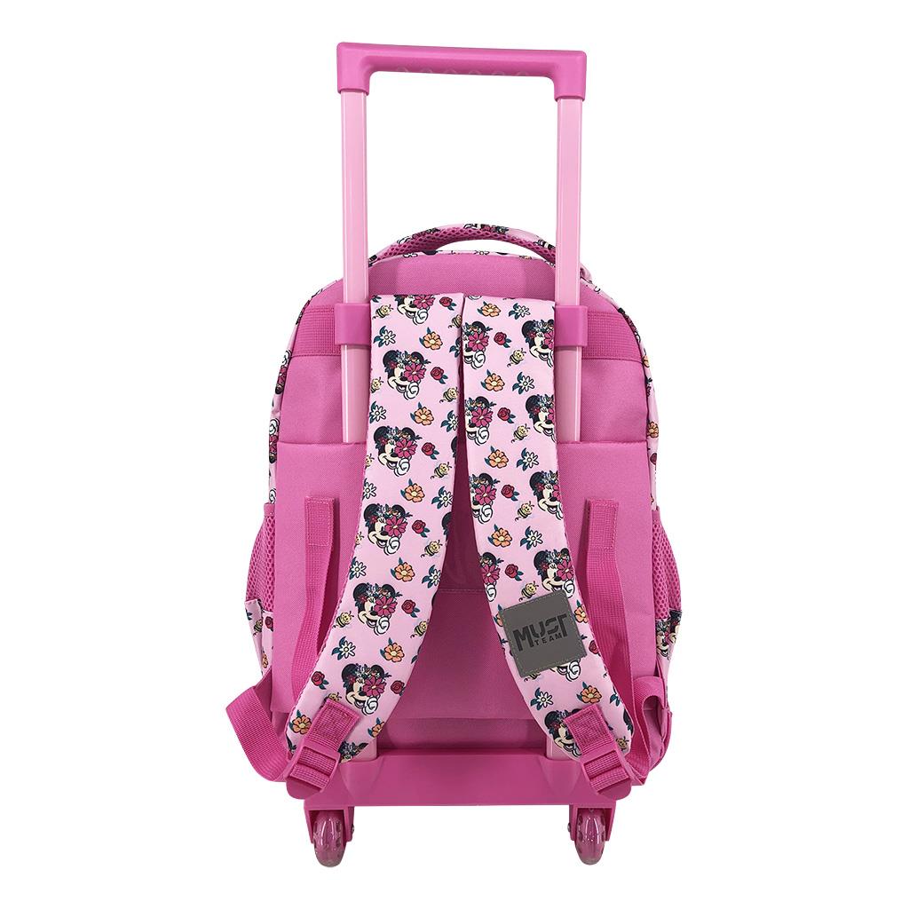 Σχολική Τσάντα Τρόλεϊ Δημοτικού Disney Minnie Mouse Flowers Must Team 3 Θήκες - Image 2