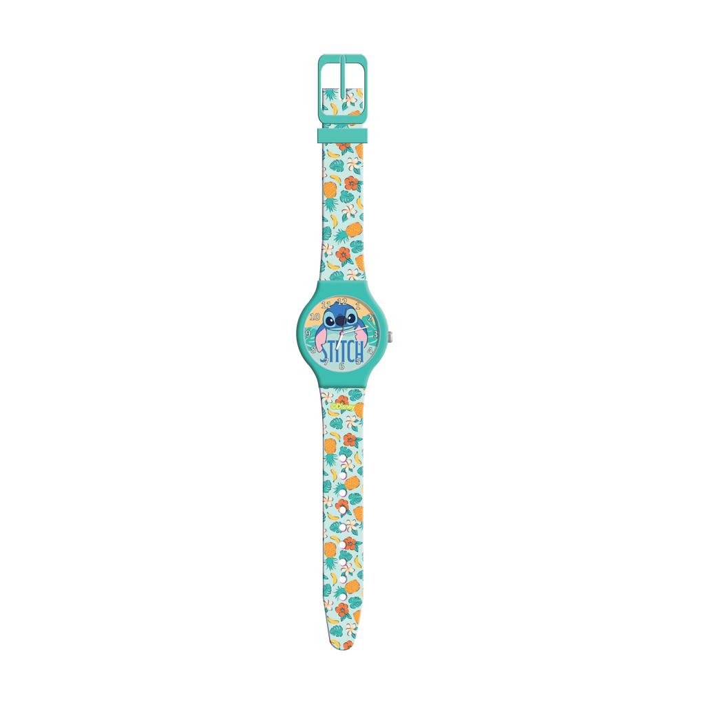 Ρολόι Χειρός Disney Stitch Αναλογικό Σιλικόνης με Μεταλλικό Κουτί - Image 2