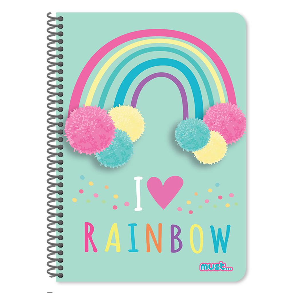 Τετραδιο Σπιράλ A4 Must Rainbow 4 Θέματα 120 Φύλλα 4 Σxέδια - Image 3