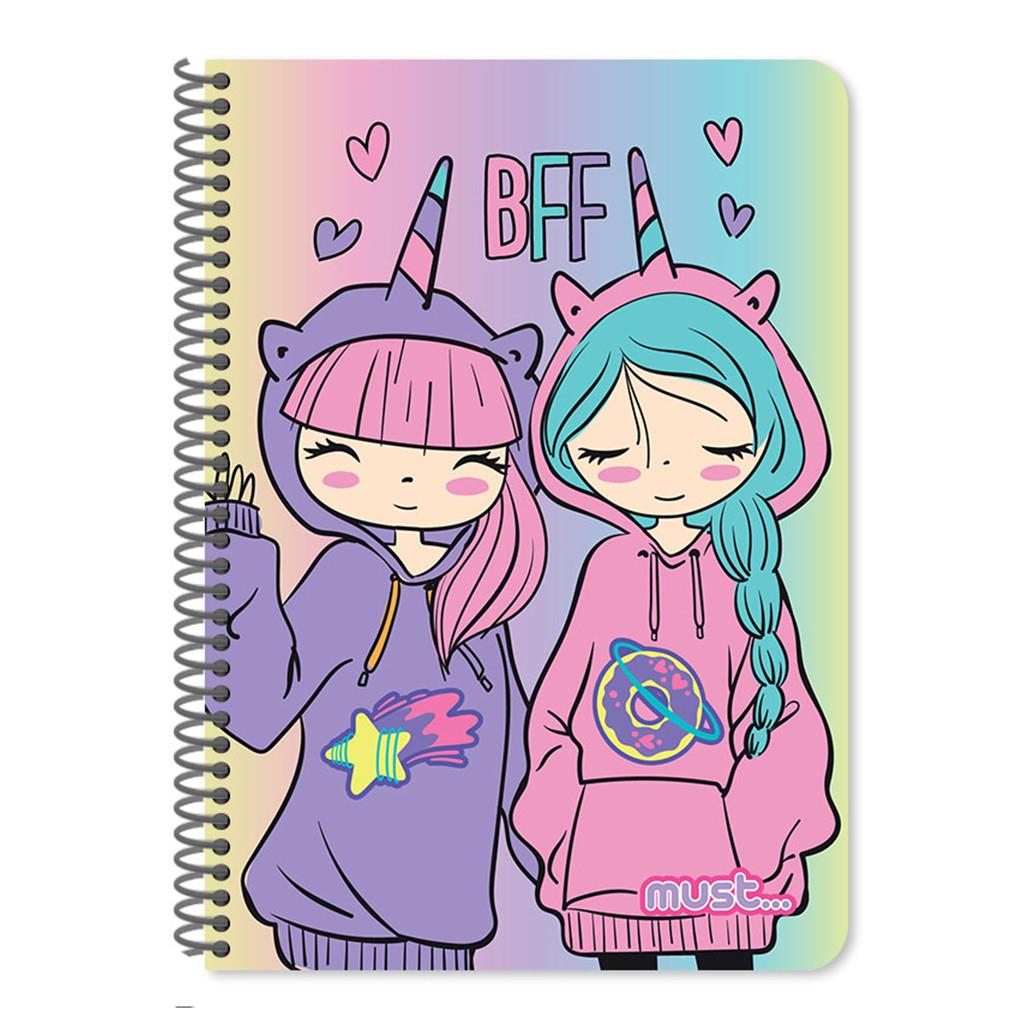 Τετράδιο Σπιράλ 17x25 Must Best Friends 4 Θέματα 120 Φύλλα 4 Σxέδια - Image 5
