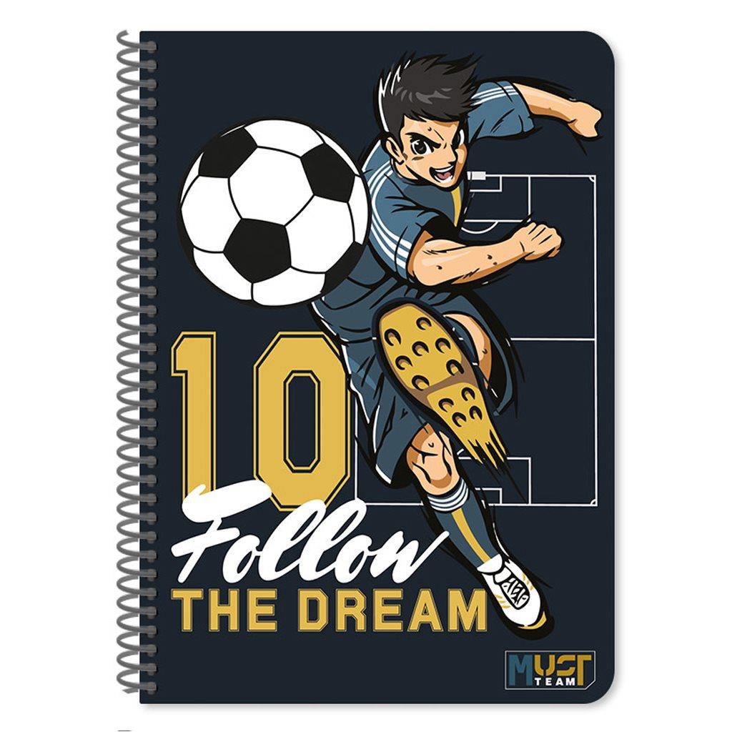 ΤΕΤΡΑΔΙΟ ΣΠΙΡΑΛ 17Χ25 3Θ 90Φ MUST TEAM PLAYER - Image 3