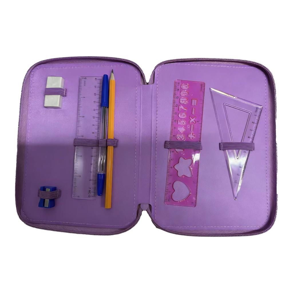 Σχολική Κασετίνα Διπλή Γεμάτη Must Team Butterflies Lilac - Image 3