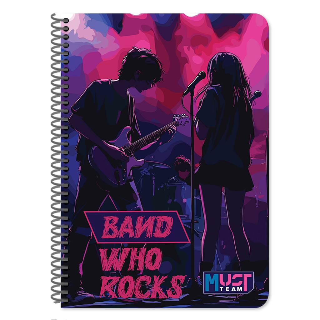 Τετράδιο Σπιράλ A4 Must Team Rock 3 Θέματα 90 Φύλλα 4 Σχέδια - Image 2