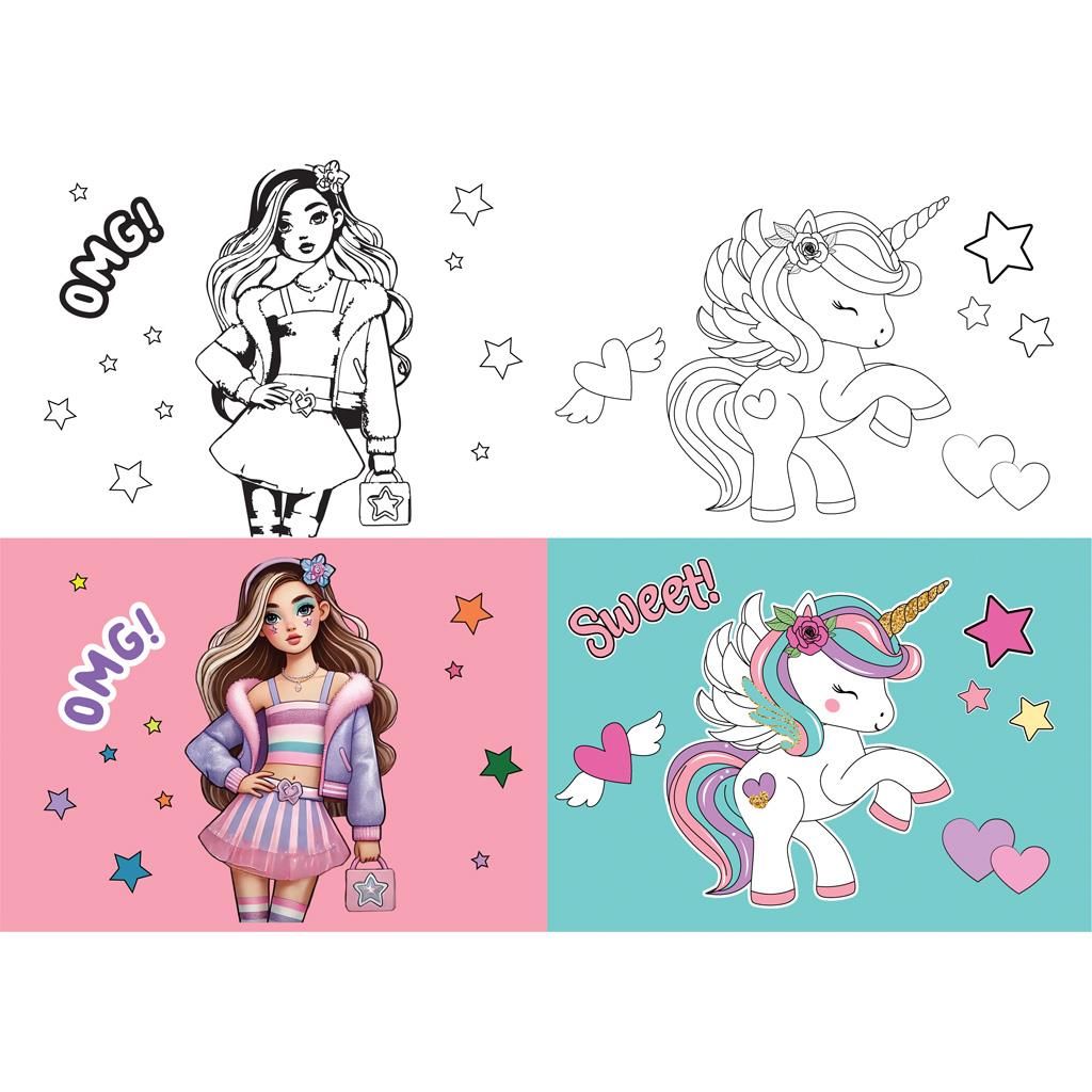 Τετράδιο Καρφίτσα B5 Must Team Fashion Girl - Unicorn 40 Φύλλα 2 Σχέδια - Image 3