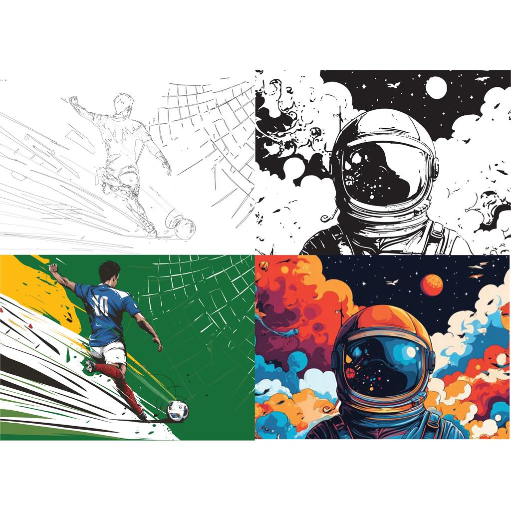 Τετράδιο Καρφίτσα Α4 Must Team Football - Astronaut 40 Φύλλα 2 Σχέδια - Image 3