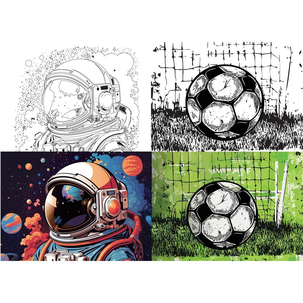 Τετράδιο Καρφίτσα Α4 Must Team Football - Astronaut 40 Φύλλα 2 Σχέδια - Image 4