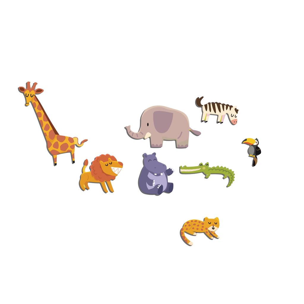 Παζλ Ζώα Ζούγκλας Luna Toys 48 Τμx. με 8 Σχήματα - Image 3