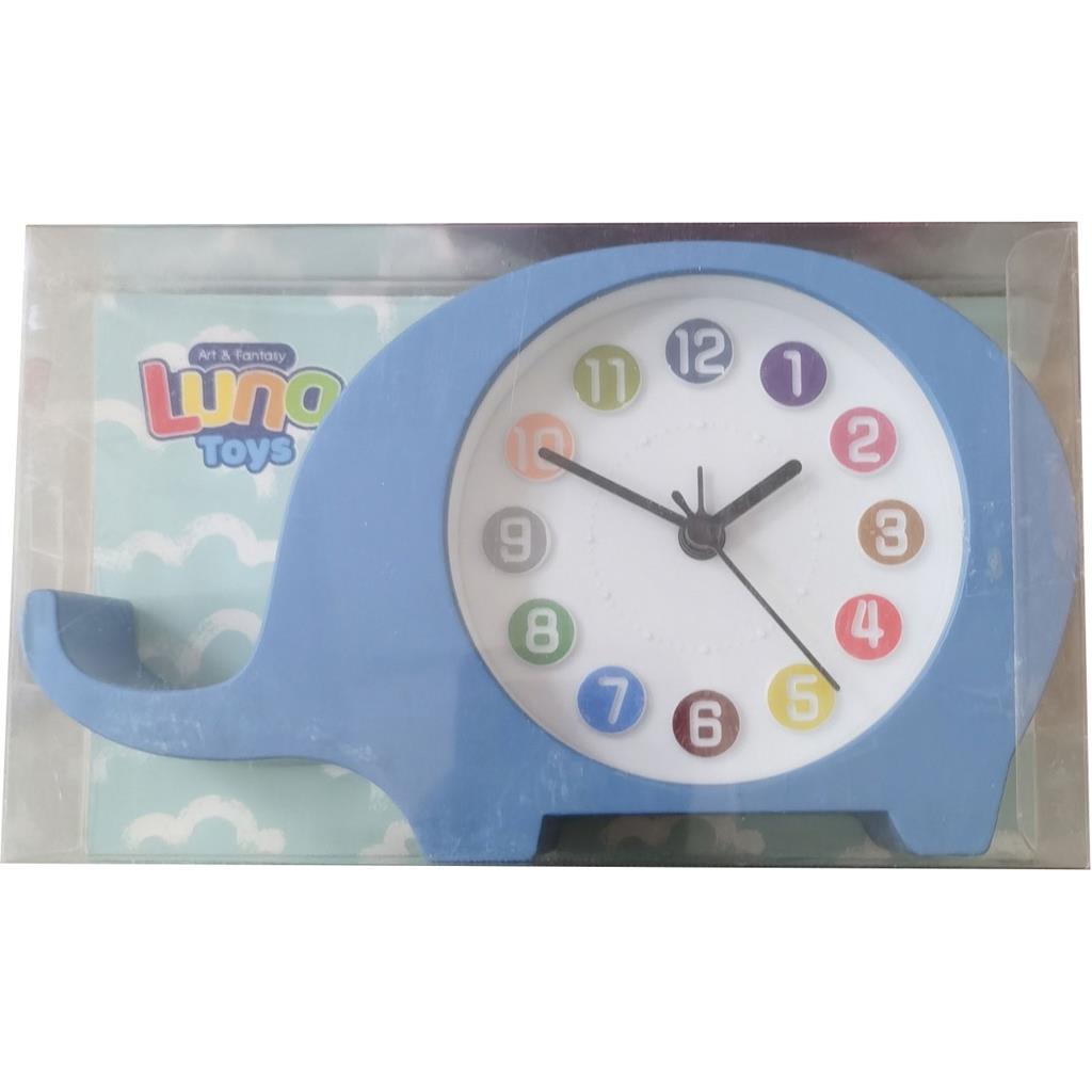Ρολόι Ξυπνητήρι Ελεφαντάκι Μπλε Luna Toys - Image 2