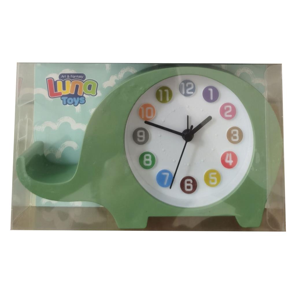 Ρολόι Ξυπνητήρι Ελεφαντάκι Πράσινο Luna Toys - Image 2