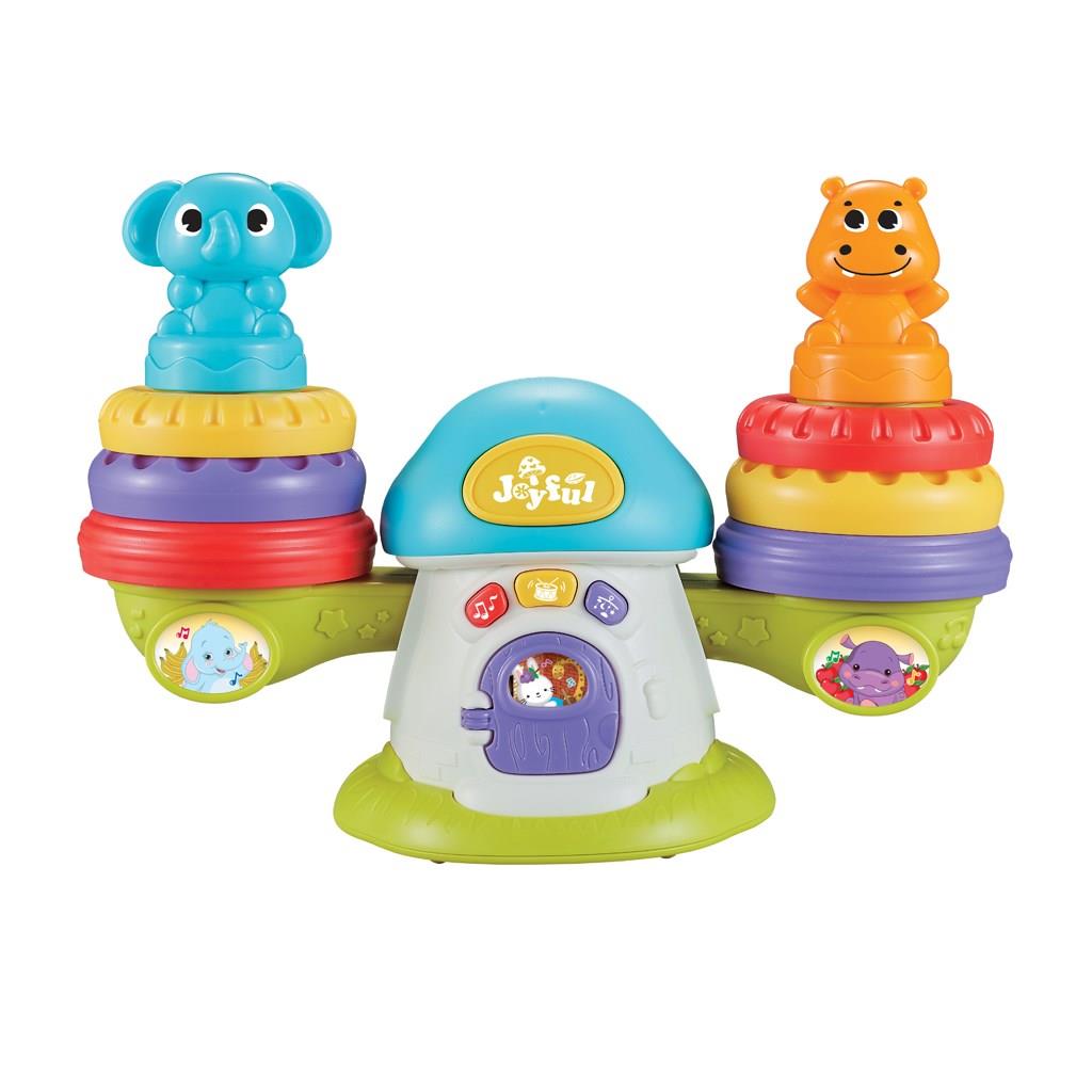 Τραμπάλα με ζωάκια Luna Toys με μουσική και φως 30x11,4x22 εκ. 2 Σχέδια - Image 2