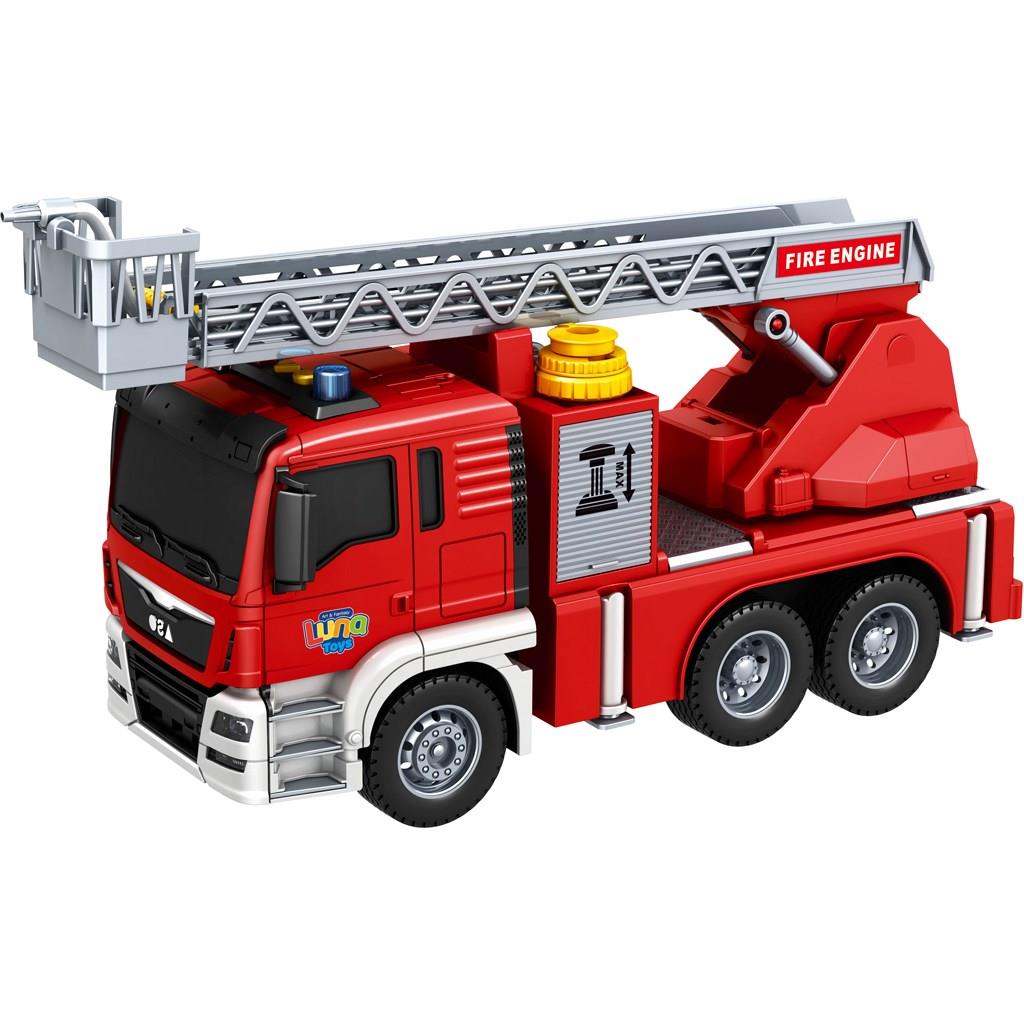 Πυροσβεστικό Όχημα Friction Luna Toys 1:10, με φως και ήχο 37x14x21 εκ. - Image 2