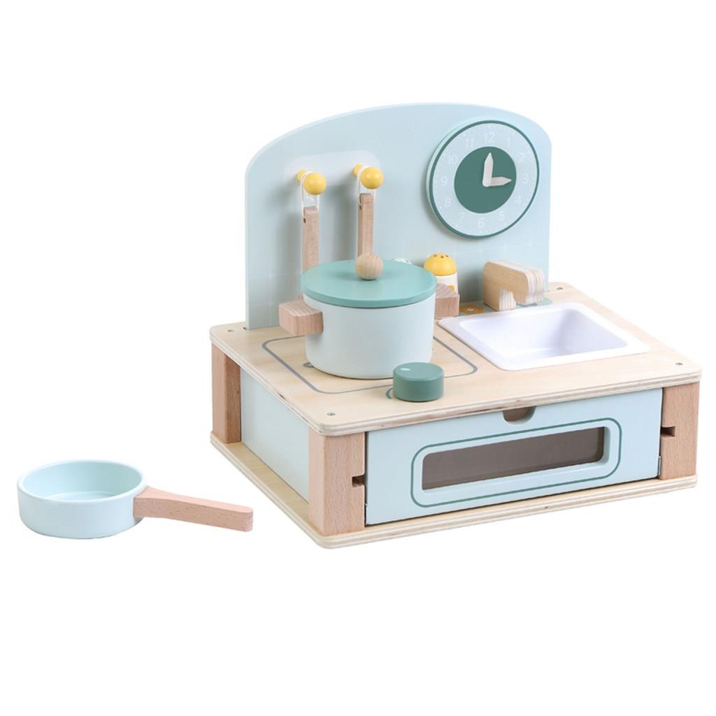 Κουζίνα Ξύλινη Επιτραπέζια Luna Toys Σετ 8 τμχ., 29,5x22,5x25,5 εκ. - Image 2