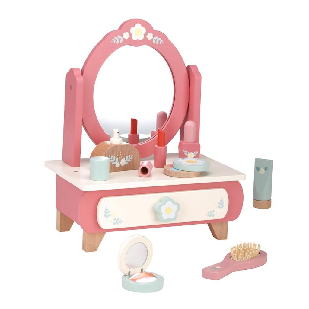 Σαλόνι Ομορφιάς Luna Toys Ξύλινο Σετ Μακιγιάζ 8 τμχ., 28,2,x19,5x35,5 εκ. - Image 2