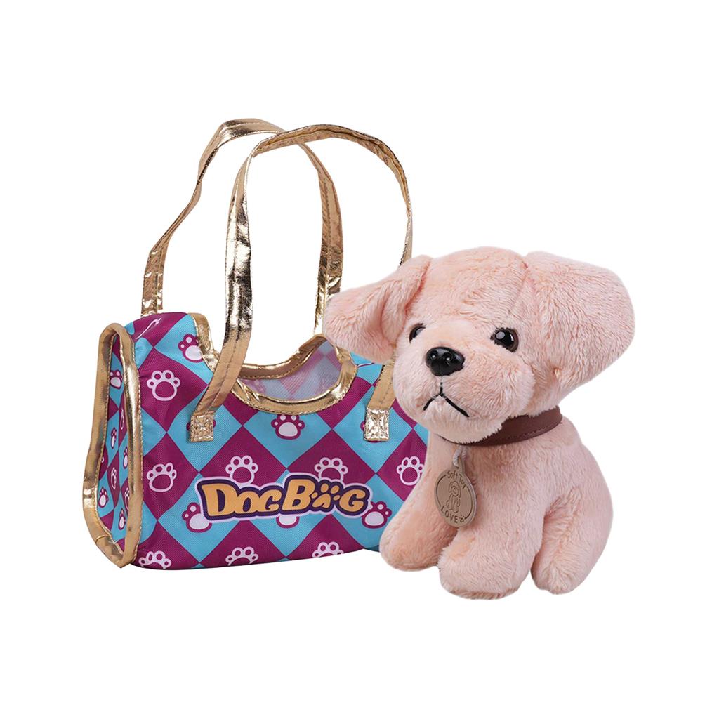 Λούτρινο Σκυλάκι 20εκ. Luna Toys σε Τσάντα 25x13,5x20εκ. - Image 2