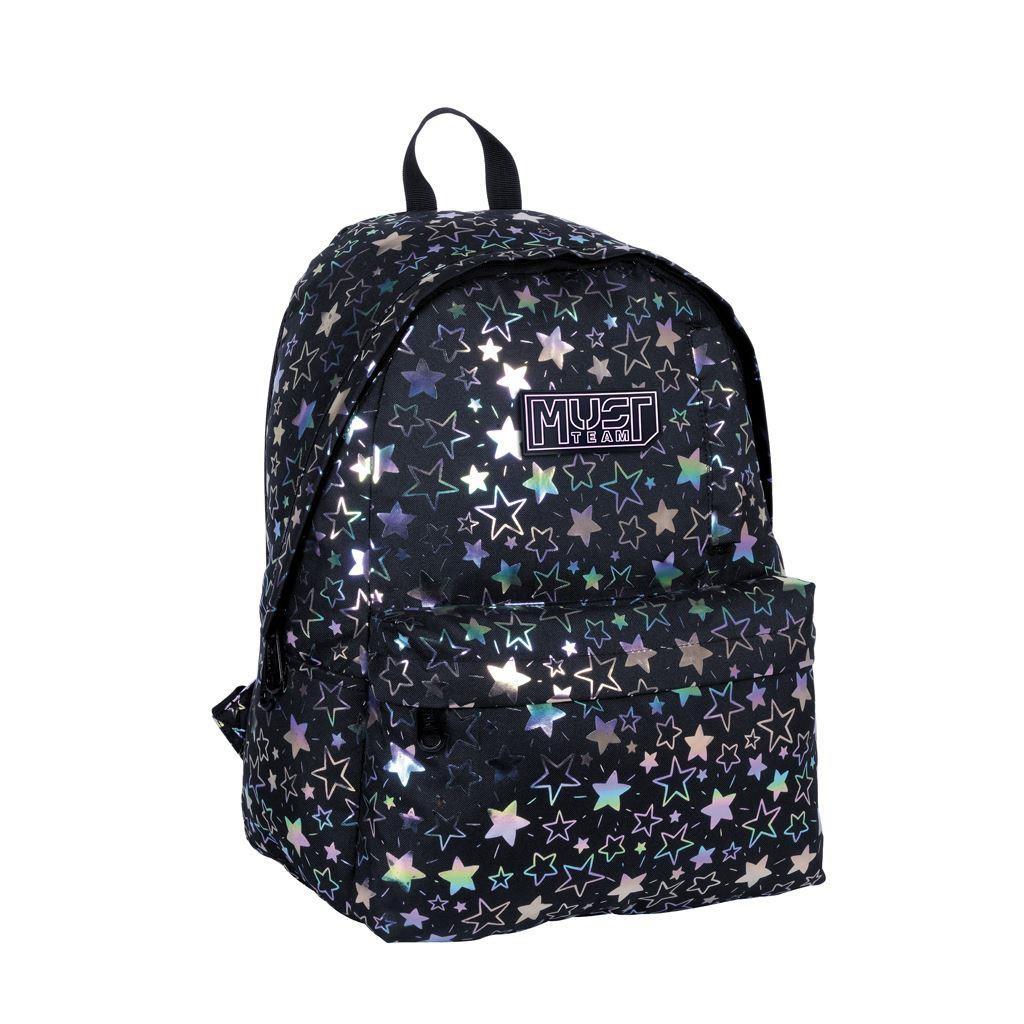 Τσάντα Πλάτης Must Team Inspiration Gold Hologram Stars 1 Κεντρική Θήκη