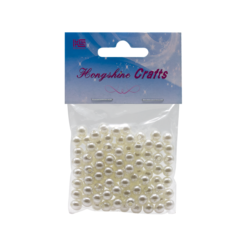 ΧΕΙΡΟΤΕΧΝΙΑΣ ΠΕΡΛΑ ΣΤΡΟΓΓΥΛΗ Φ7mm 18gr ΛΕΥΚΗ