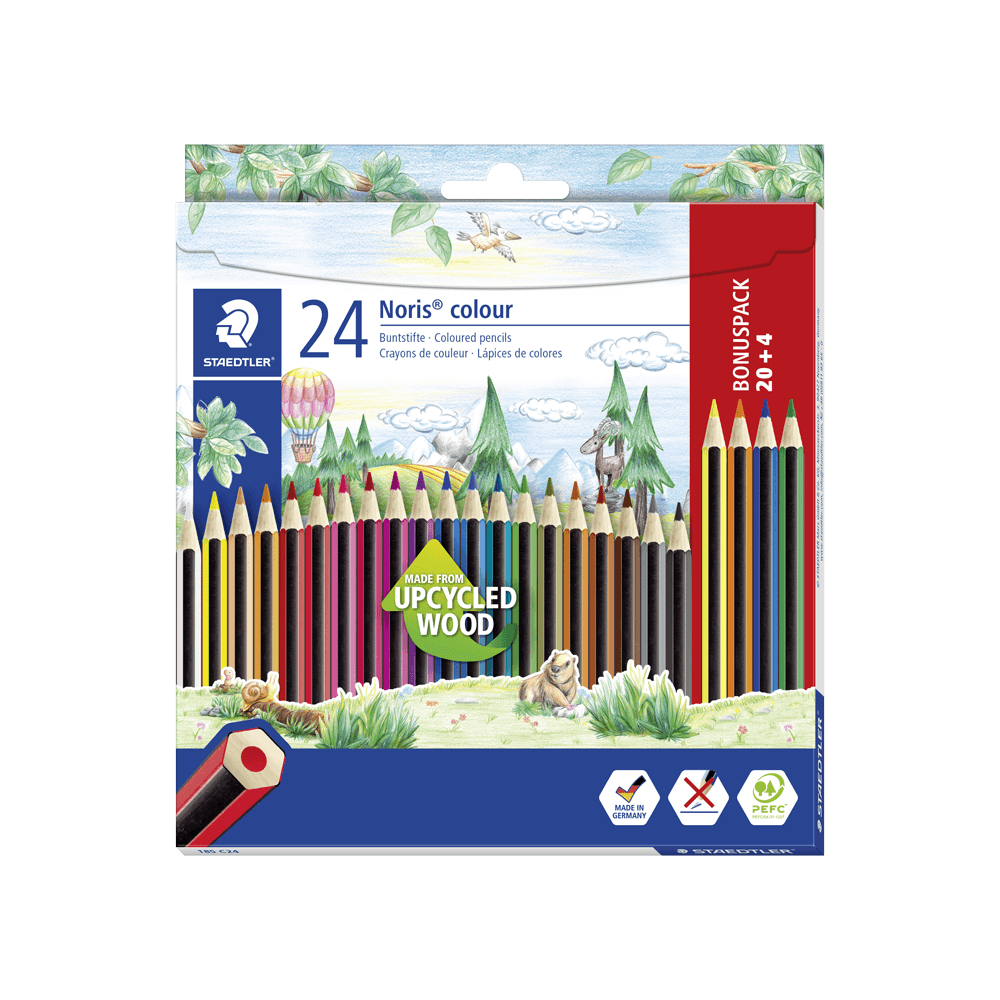 STAEDTLER ΚΡΑΙΓΙΟΝ (ΞΥΛΟΜΠΟΓΙΕΣ) 20+4 ΧΡΩΜΑΤΑ ΔΩΡΟ 5 ΤΕΜΑΧΙΑ