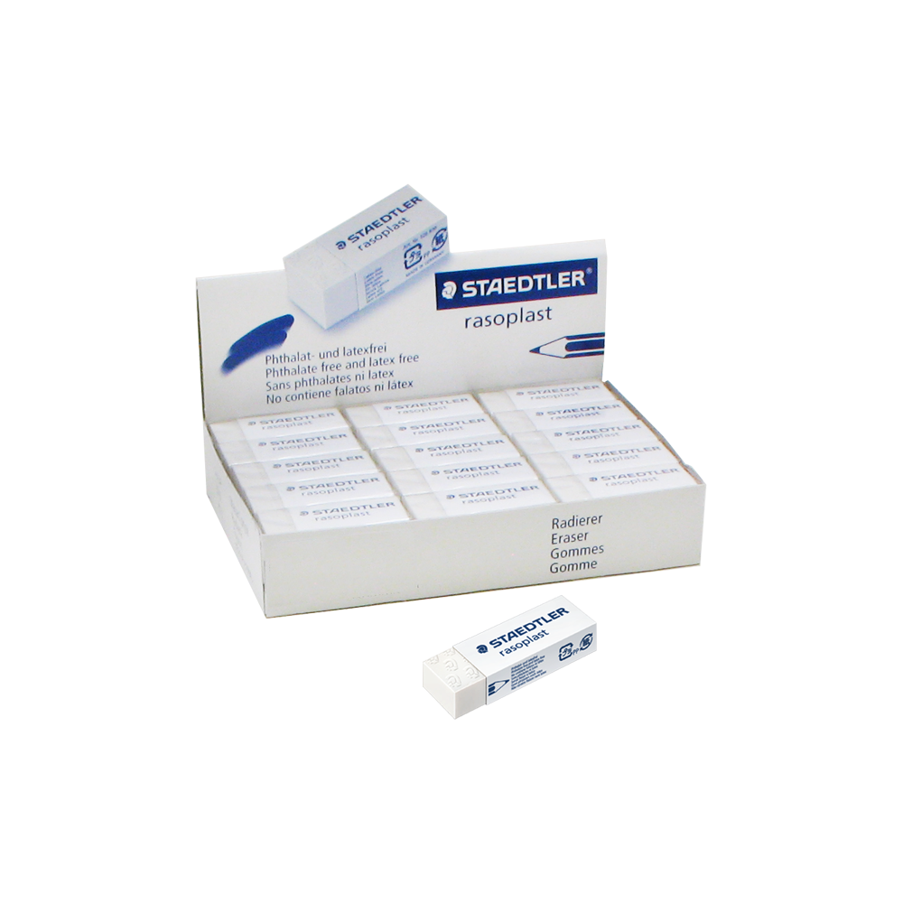 STAEDTLER ΓΟΜΑ 33x16x13mm RASOPLAST ΛΕΥΚΗ 40 ΤΕΜΑΧΙΑ